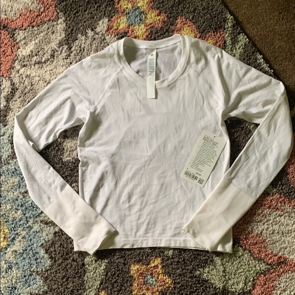 Lululemon Athletica White Crew Neck Top